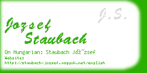 jozsef staubach business card